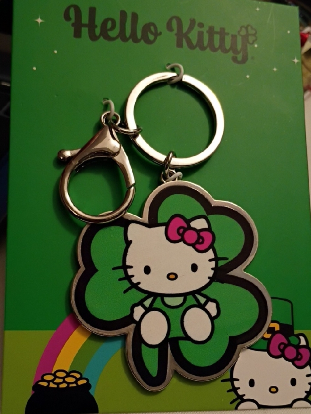 Hello Kitty Clover Keychain